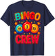 Bingo Crew Funny Retro Game Night T-Shirt - T-Shirt | Navy