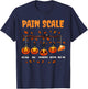 Halloween Pain Scale Funny Pumpkin Design for Fall T-Shirt - T-Shirt | Navy