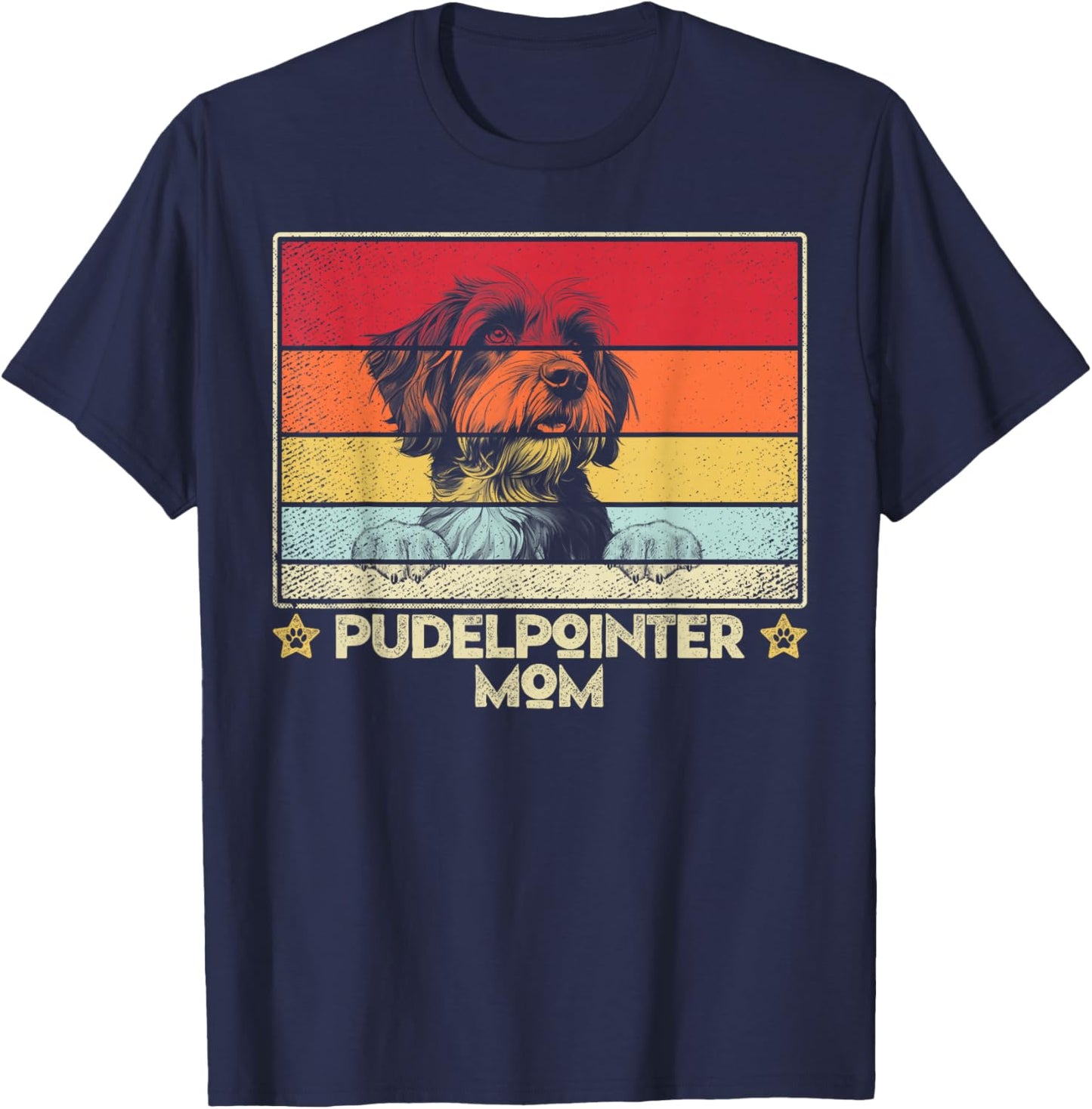 Pudelpointer Mom Classic Retro Vintage Style T-Shirt - T-Shirt | Navy