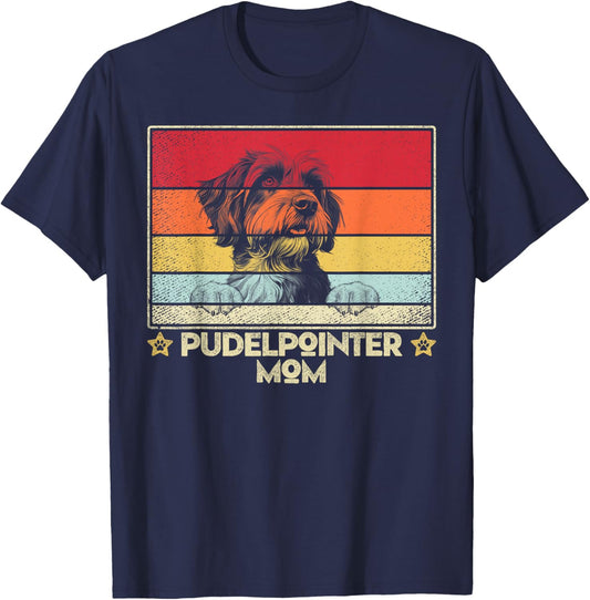 Pudelpointer Mom Classic Retro Vintage Style T-Shirt - T-Shirt | Navy