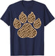 Cute Leopard Print Paw Kids Girls Animal Print Boys Cheetah T-Shirt - T-Shirt | Navy