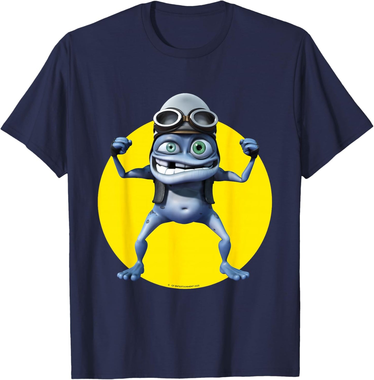 Crazy Frog Axel F Double Bicep Pose T-Shirt - T-Shirt | Navy