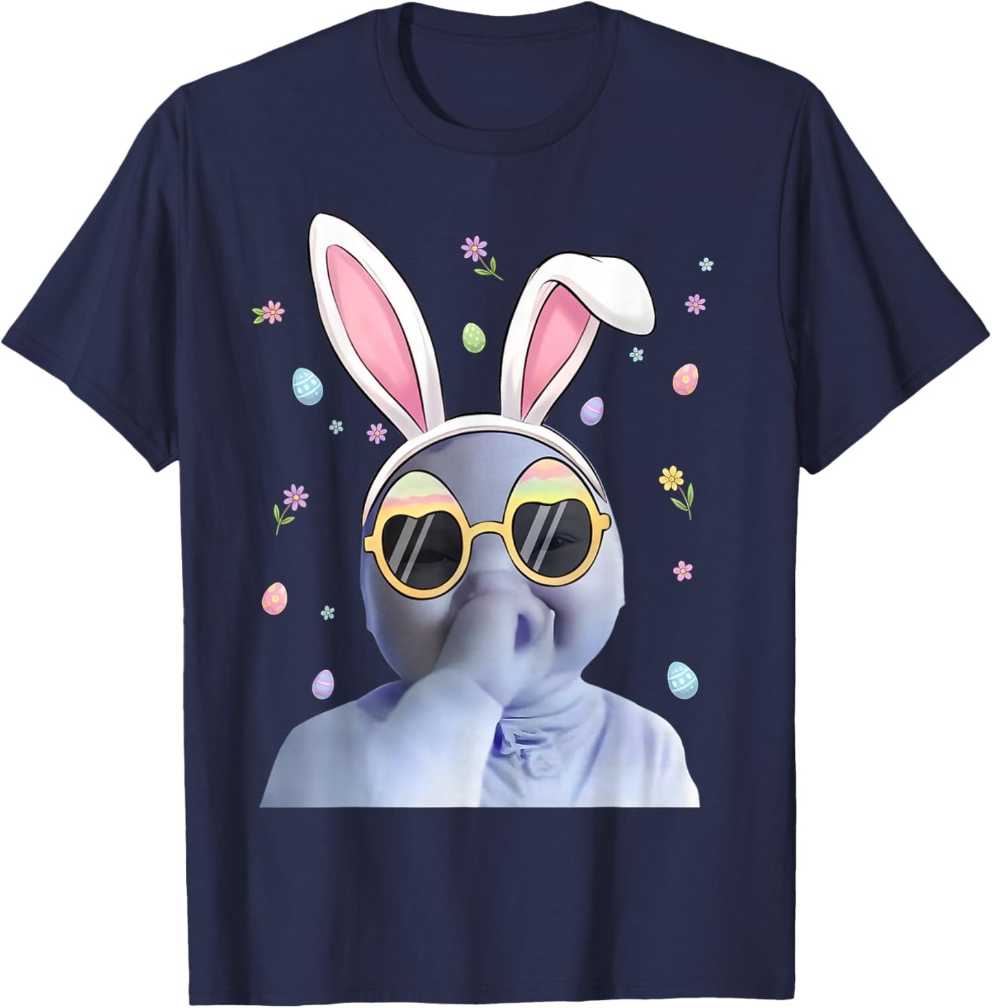 Ai Baby Meme Funny Niche Ai Baby Easter Day Party T-Shirt - T-Shirt | Navy