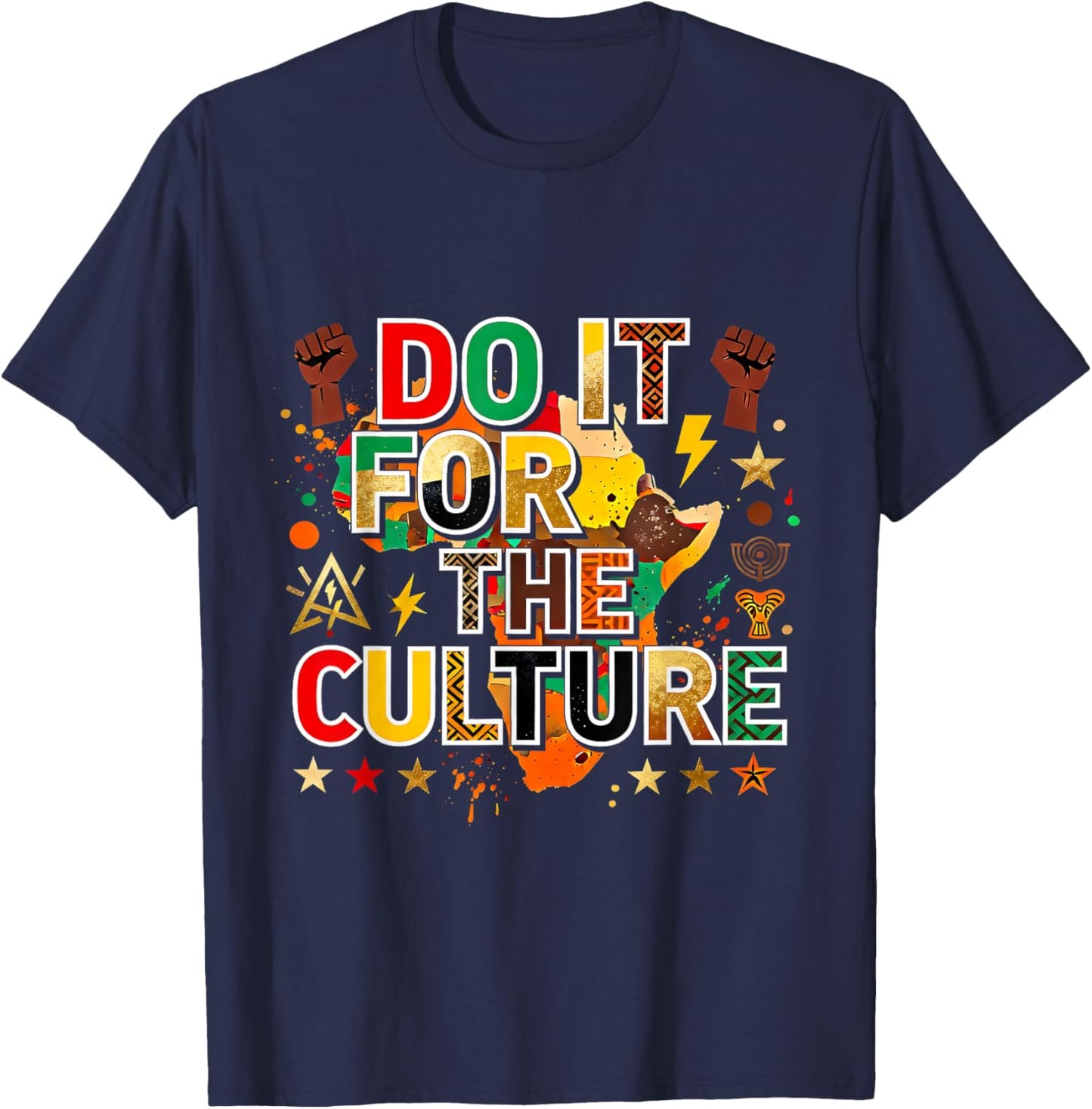 Do It for The Culture Black Pride African Heritage Design T-Shirt - T-Shirt | Navy