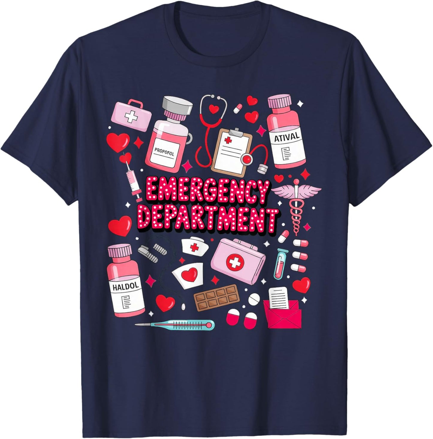 Emergency Department ED ER Nurse T-Shirt - T-Shirt | Navy