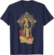 Our Lady of Guadalupe Saint Virgin Mary Rose Floral Catholic T-Shirt - T-Shirt | Navy