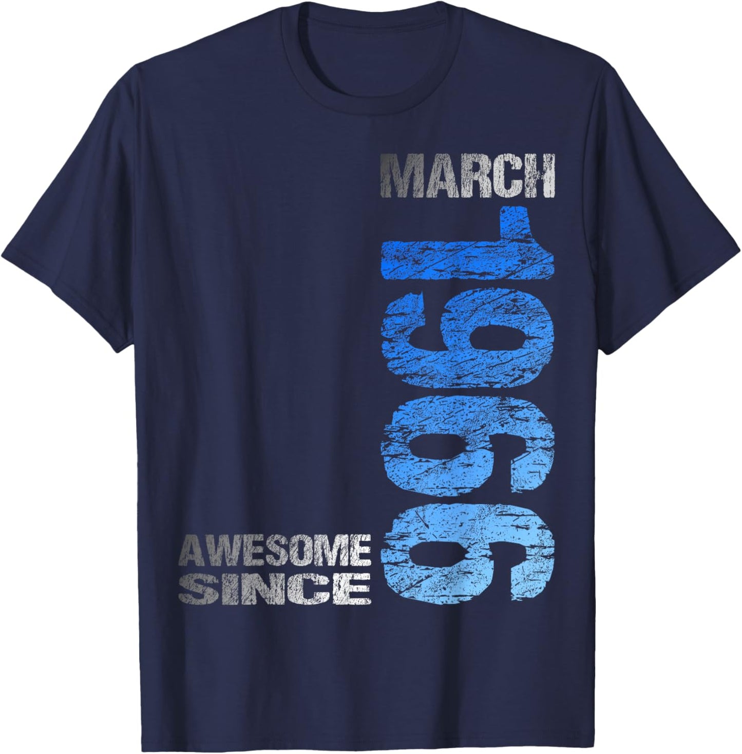 Awesome Since March 1966 Vintage 60. Birthday T-Shirt - T-Shirt | Navy
