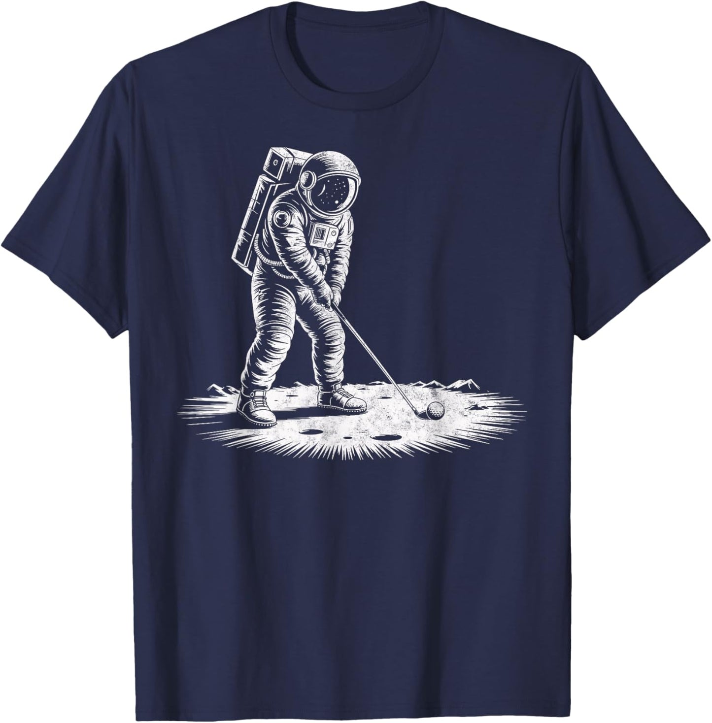 Astronaut Golf Player Golfer Golfing Funny Golf T-Shirt - T-Shirt | Navy