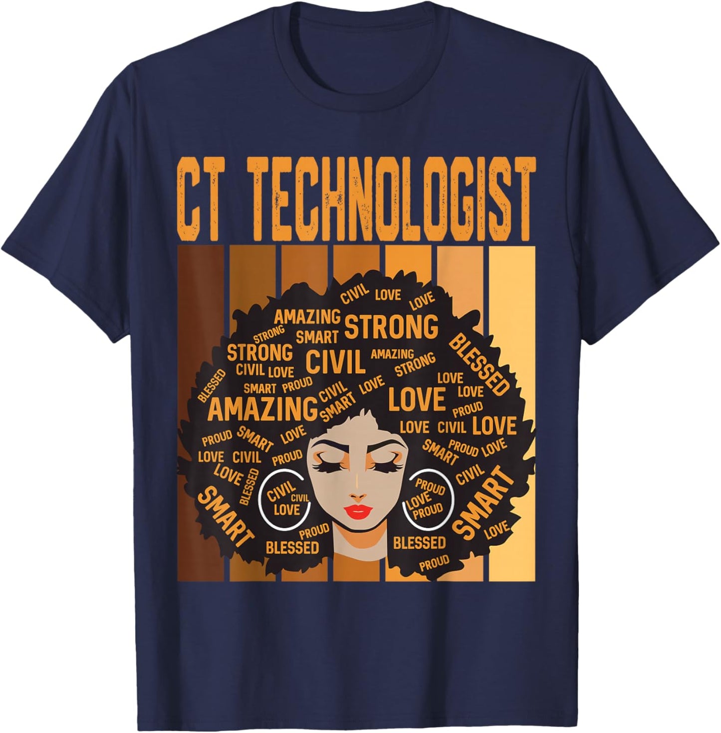 CT Technologist Powerful Black History Month Black Pride T-Shirt - T-Shirt | Navy