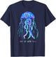 Awesome Cute Underwater Fish Sea Just Go with Flow Jellyfish T-Shirt - T-Shirt | Navy