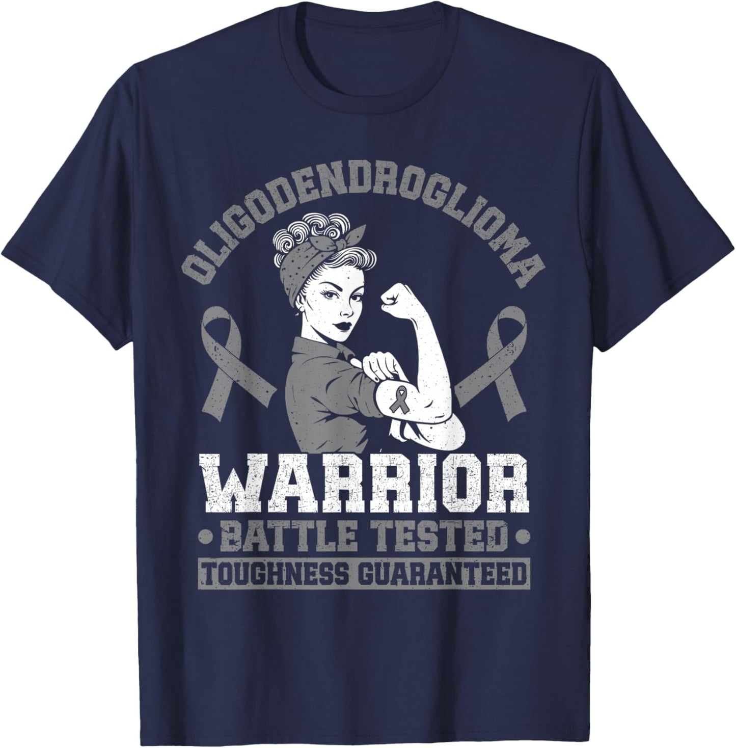 Oligodendroglioma Warrior T-Shirt - T-Shirt | Navy
