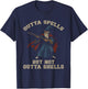Outta Spells But Not Outta Shells Funny Wizard Art T-Shirt - T-Shirt | Navy