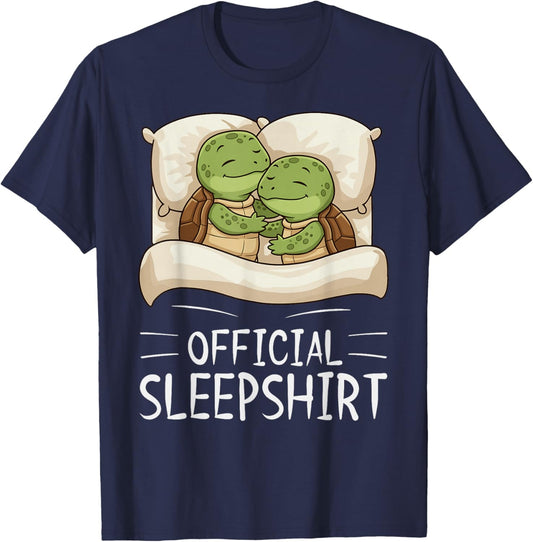 Turtle Animal Official Sleepshirt Pajamas Nightgown T-Shirt - T-Shirt | Navy