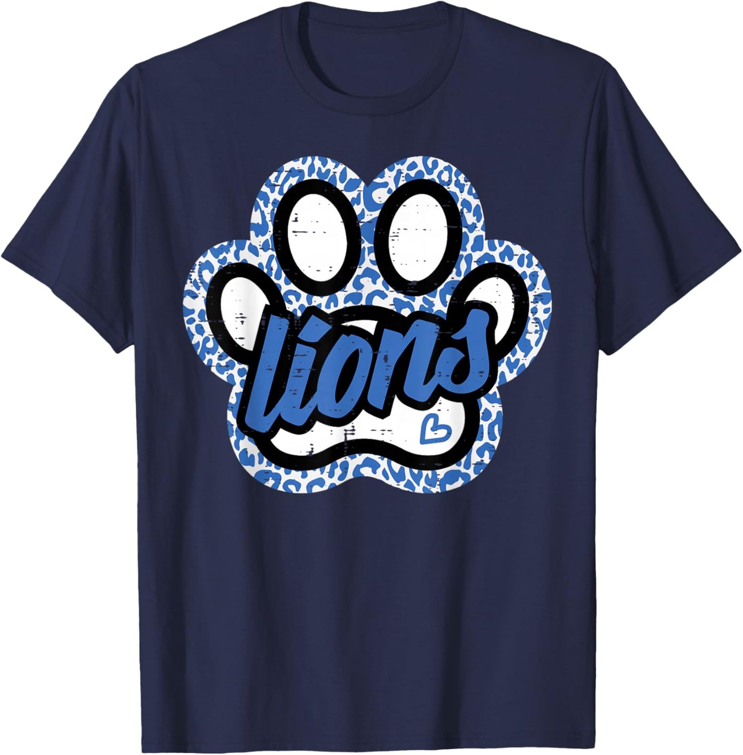 Lion Paw Men Kids Women Boys Girls Youth Teen T-Shirt - T-Shirt | Navy