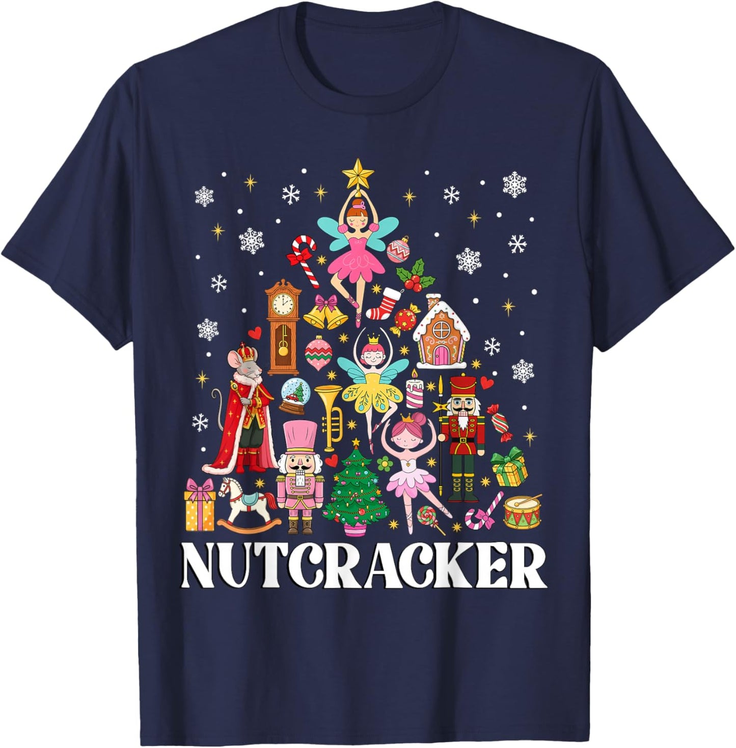 Nutcracker Squad Holiday Christmas Family Matching Pajamas T-Shirt - T-Shirt | Navy