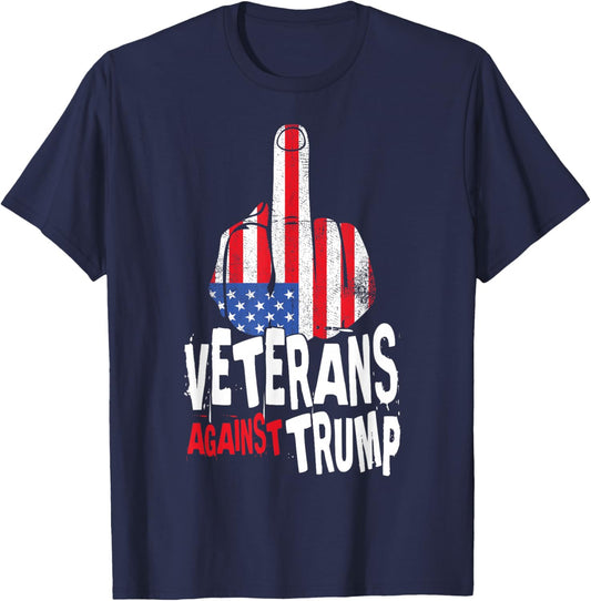 Veterans Against Trump Military vets Anti Trump T-Shirt - T-Shirt | Navy