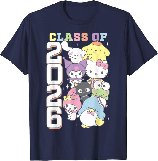 Hello Kitty and Friends Class of 2026 Colorful Graduation T-Shirt - T-Shirt | Navy
