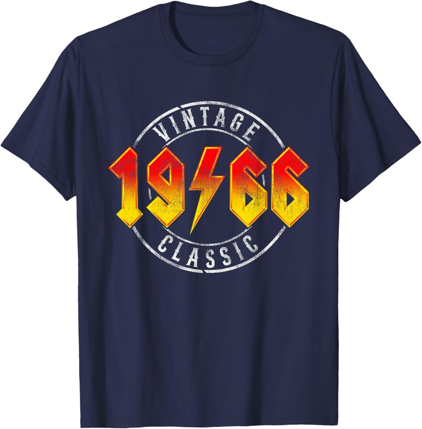 Vintage 1966 Classic Rock Legend 60 Year Old 60th Birthday T-Shirt - T-Shirt | Navy
