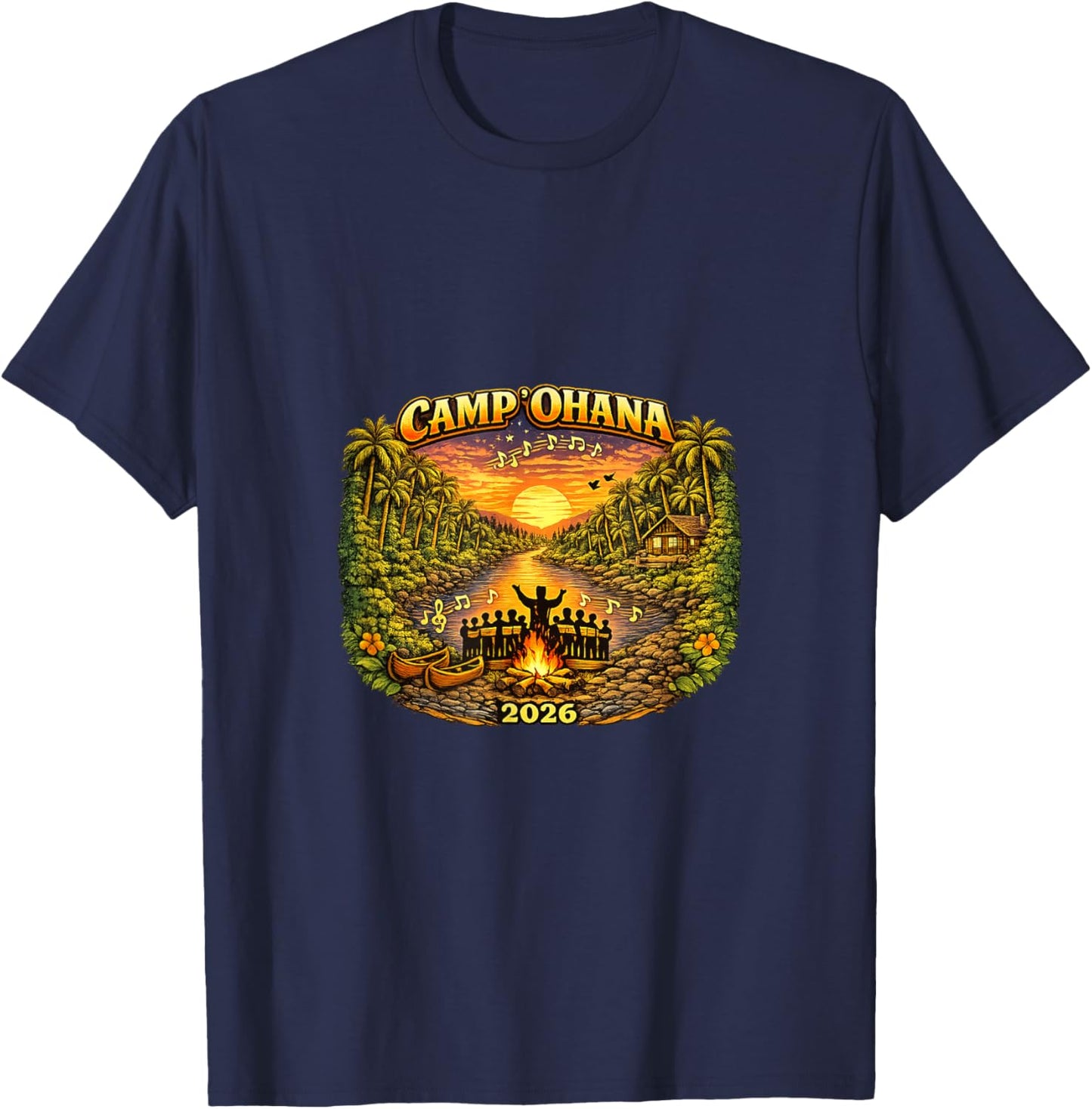 GMCSF Camp Ohana Retreat T-Shirt - T-Shirt | Navy