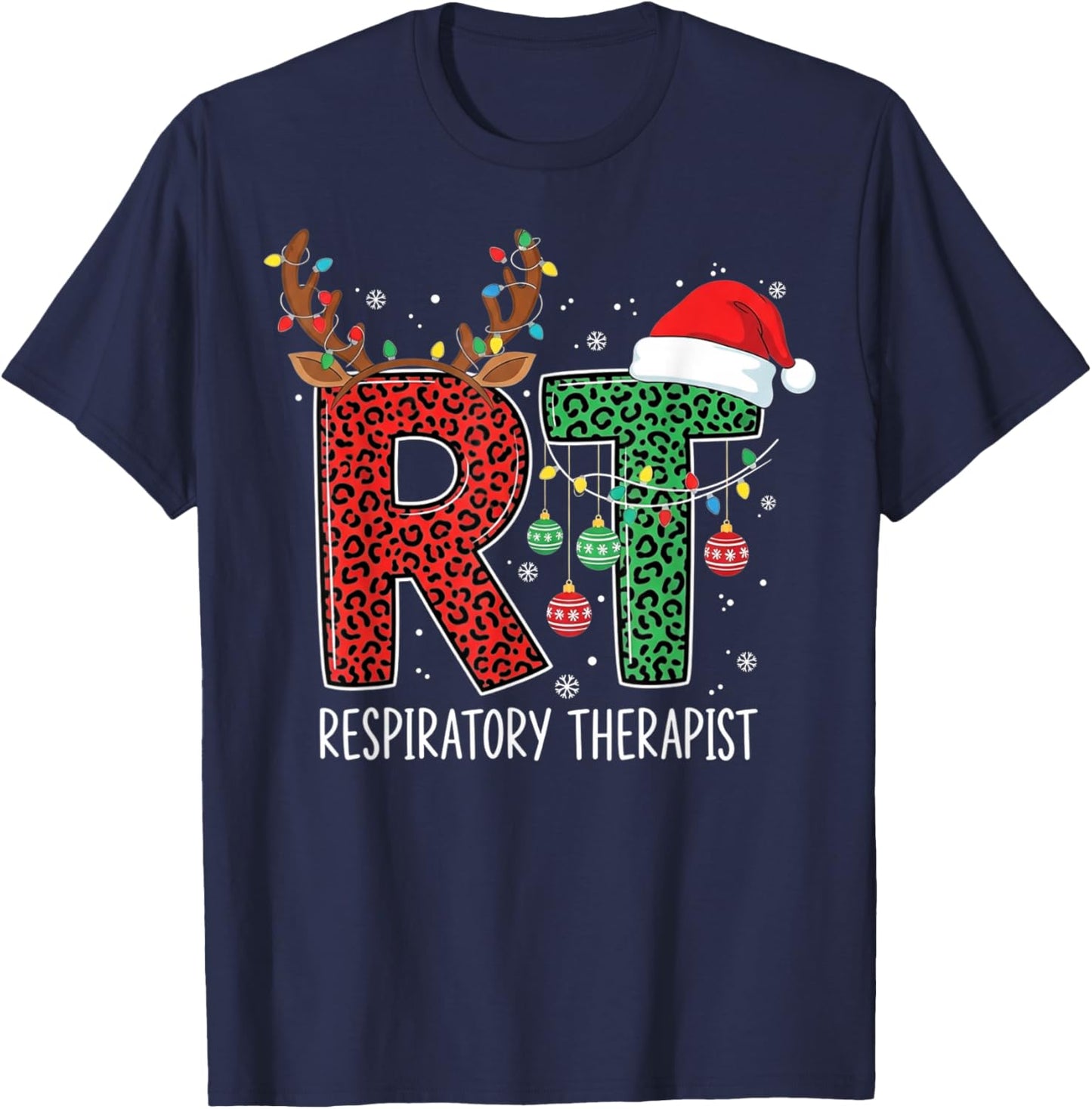 Christmas Respiratory Therapist Xmas RT Men T-Shirt - T-Shirt | Navy
