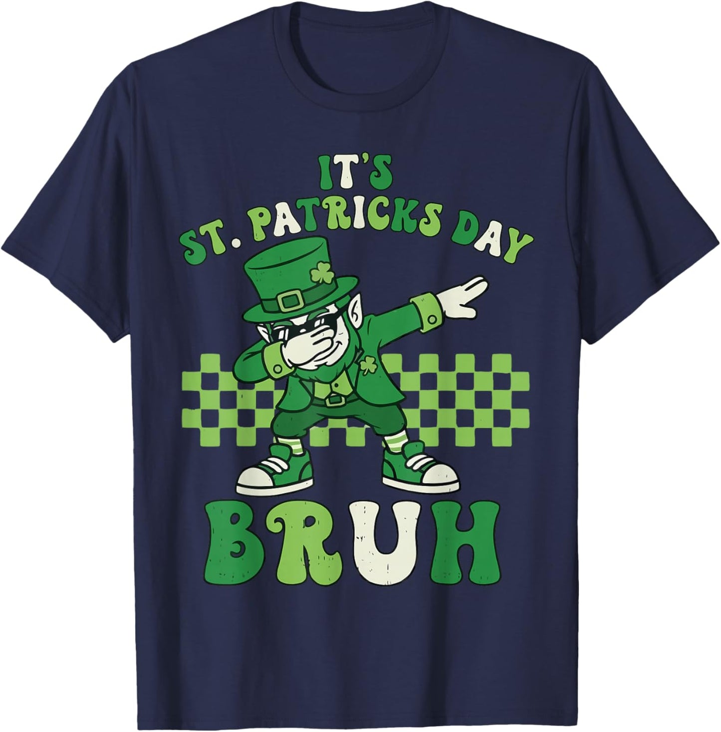 Kids Saint Patricks Leprechaun It's St Patricks Day Bruh T-Shirt - T-Shirt | Navy
