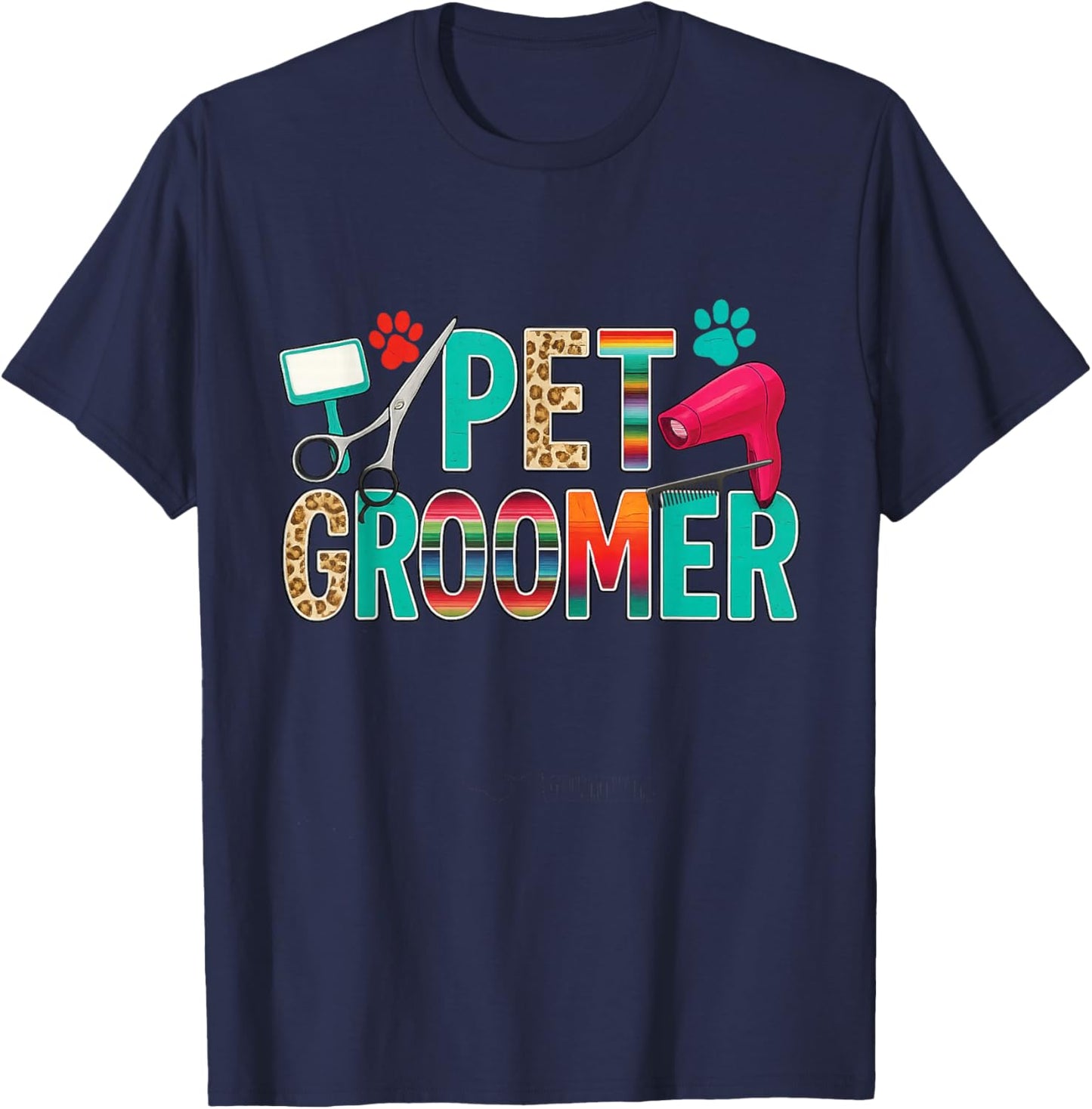 Pet Groomer Dog Groomer T-Shirt - T-Shirt | Navy