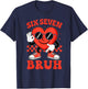 Six Seven 6 7 Bruh Valentine Heart Boys Girls Kids 67 Meme T-Shirt - T-Shirt | Navy