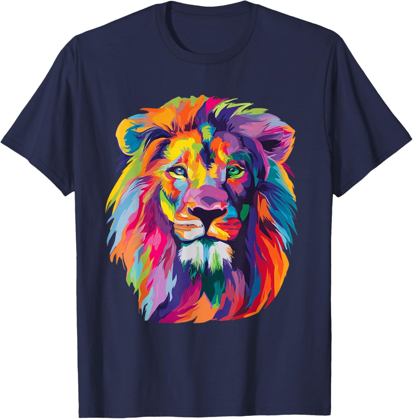 Colorful Lion T-Shirt - T-Shirt | Navy
