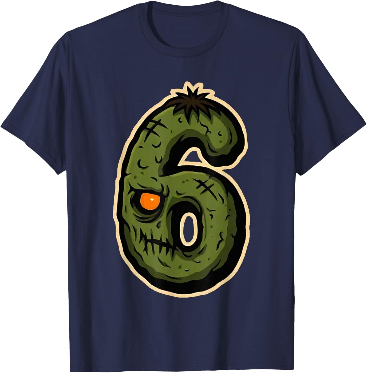 Number 6 Monster 67 Meme Matching Couple Halloween Costume T-Shirt - T-Shirt | Navy