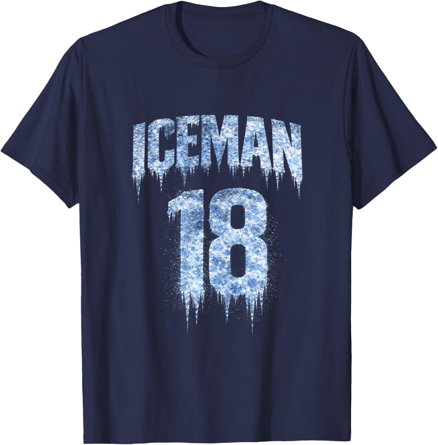 18 Iceman Football Jersey Football Player Number T-Shirt - T-Shirt | Navy