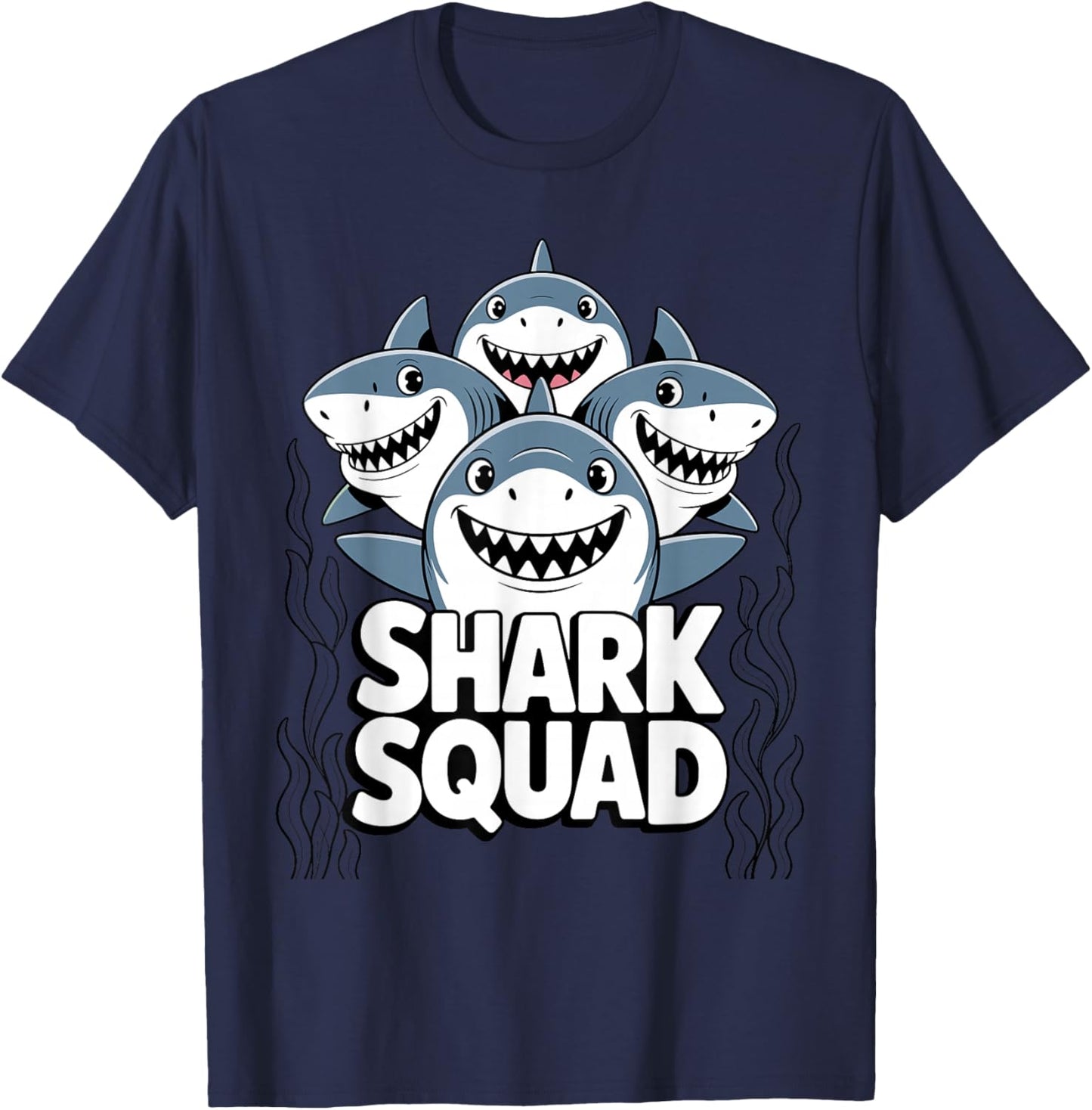 Cool Shark Art Women Great White Hammerhead Shark T-Shirt - T-Shirt | Navy