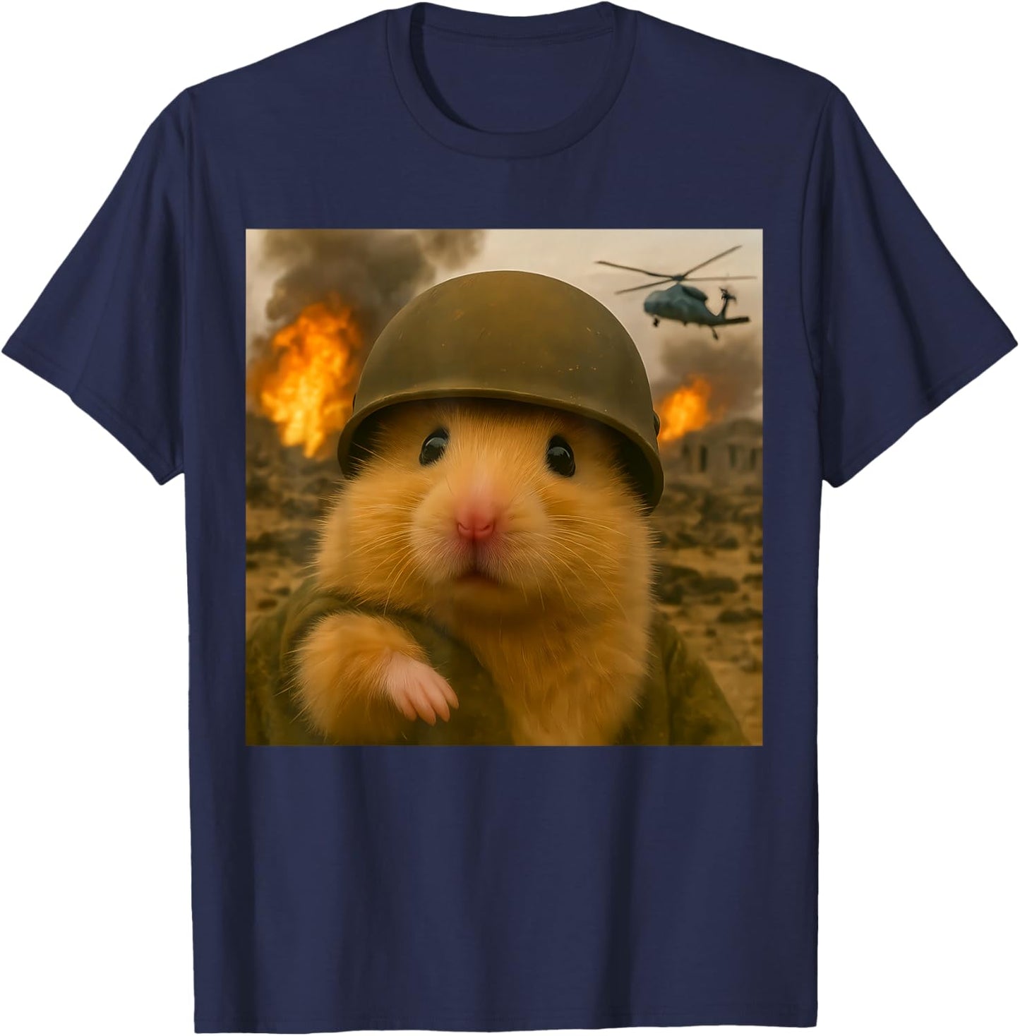 Funny Hamster Cute Meme Graphic T-Shirt - T-Shirt | Navy