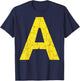 Halloween Letter A Alphabet Matching Costume Men Women Kids T-Shirt - T-Shirt | Navy