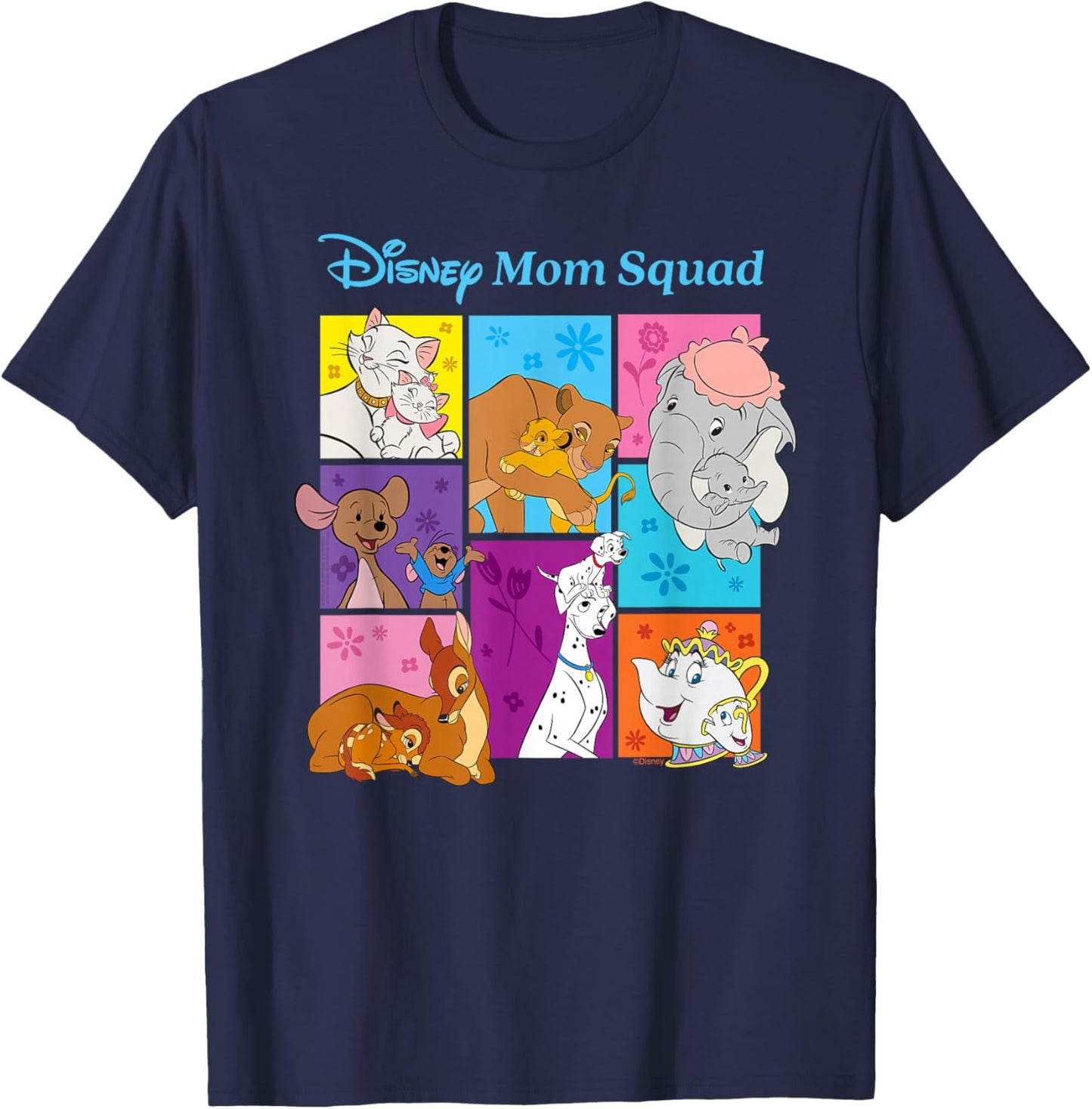 Disney Mom Squad Famous Moms & Kids Mother's Day Family Trip T-Shirt - T-Shirt | Navy