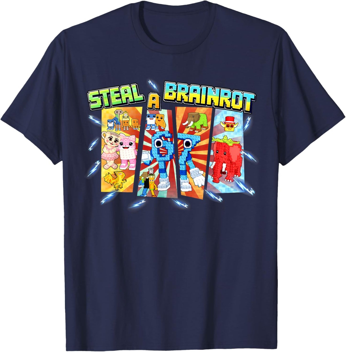 Steal A Brainrot Funny 67 Six Seven Meme Gifts for Boys Kids T-Shirt - T-Shirt | Navy