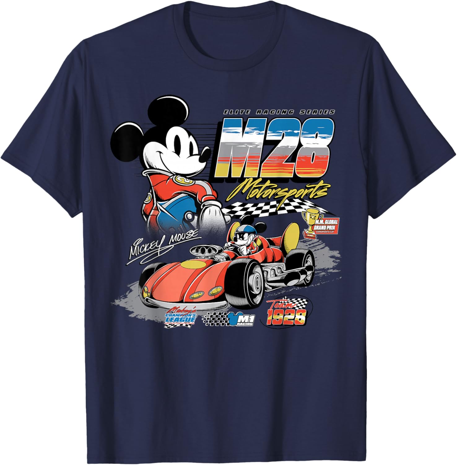 Disney Mickey and Friends M28 Motorsports Global Grand Prix T-Shirt - T-Shirt | Navy