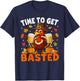 Time to Get Basted Funny Turkey Drink Thanksgiving Men T-Shirt - T-Shirt | Navy