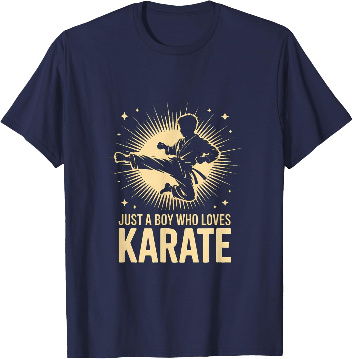 Just A Boy Who Loves Karate Martial Arts Kid T-Shirt - T-Shirt | Navy