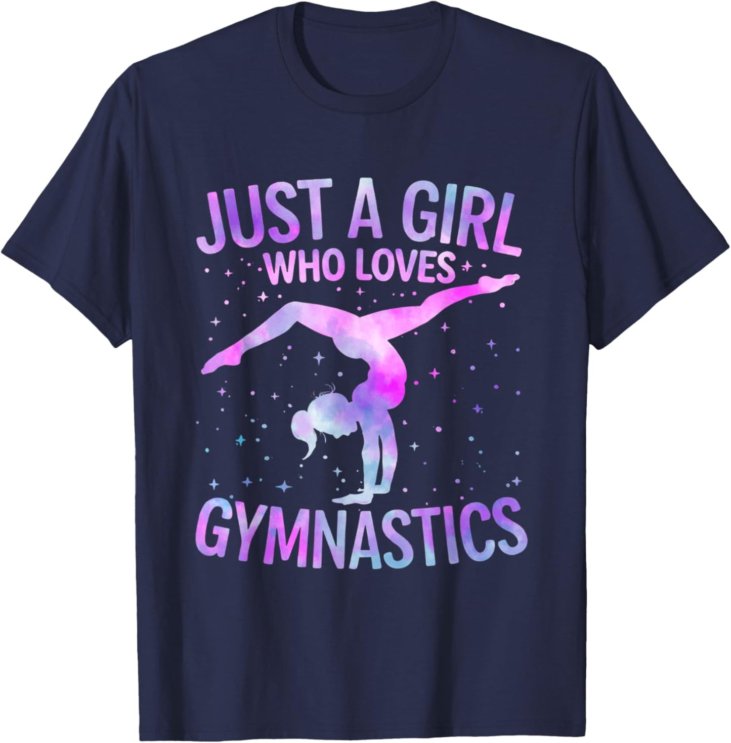 Gymnastic Just A Girl Who Loves Gymnastics Cute Girls T-Shirt - T-Shirt | Navy