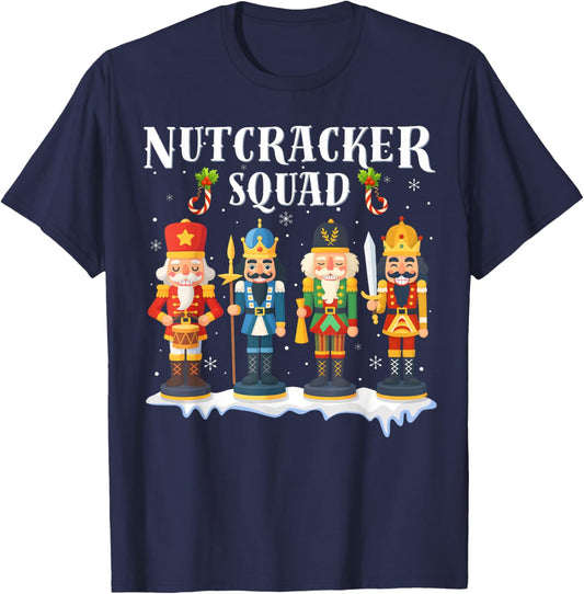 Nutcracker Squad Holiday Christmas Boy Girls Women Men Kids T-Shirt - T-Shirt | Navy