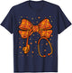 Thanksgiving Nurse Coquette Stethoscope Fall Autumn Nursing T-Shirt - T-Shirt | Navy