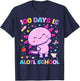 100 Days is Alotl School Axolotl Teacher Student T-Shirt - T-Shirt | Navy
