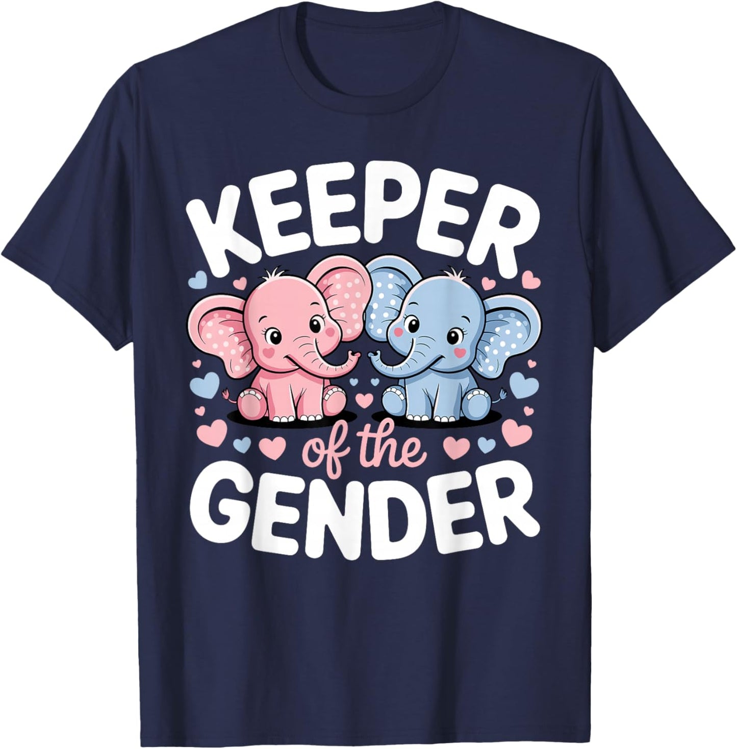 Gender Reveal Art Women Team Pink Team Blue Party T-Shirt - T-Shirt | Navy
