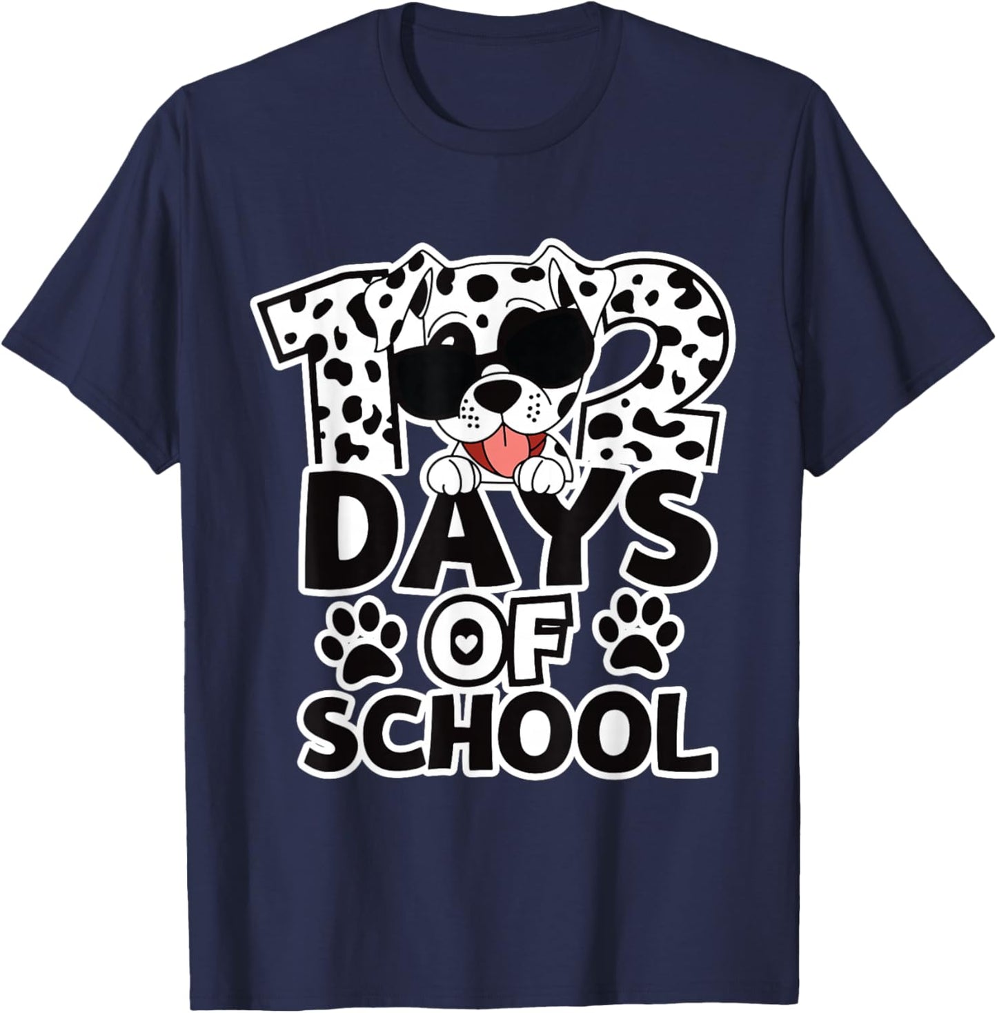 100 Days of School Dog Lover 102 Day of School for Boy Kids T-Shirt - T-Shirt | Navy