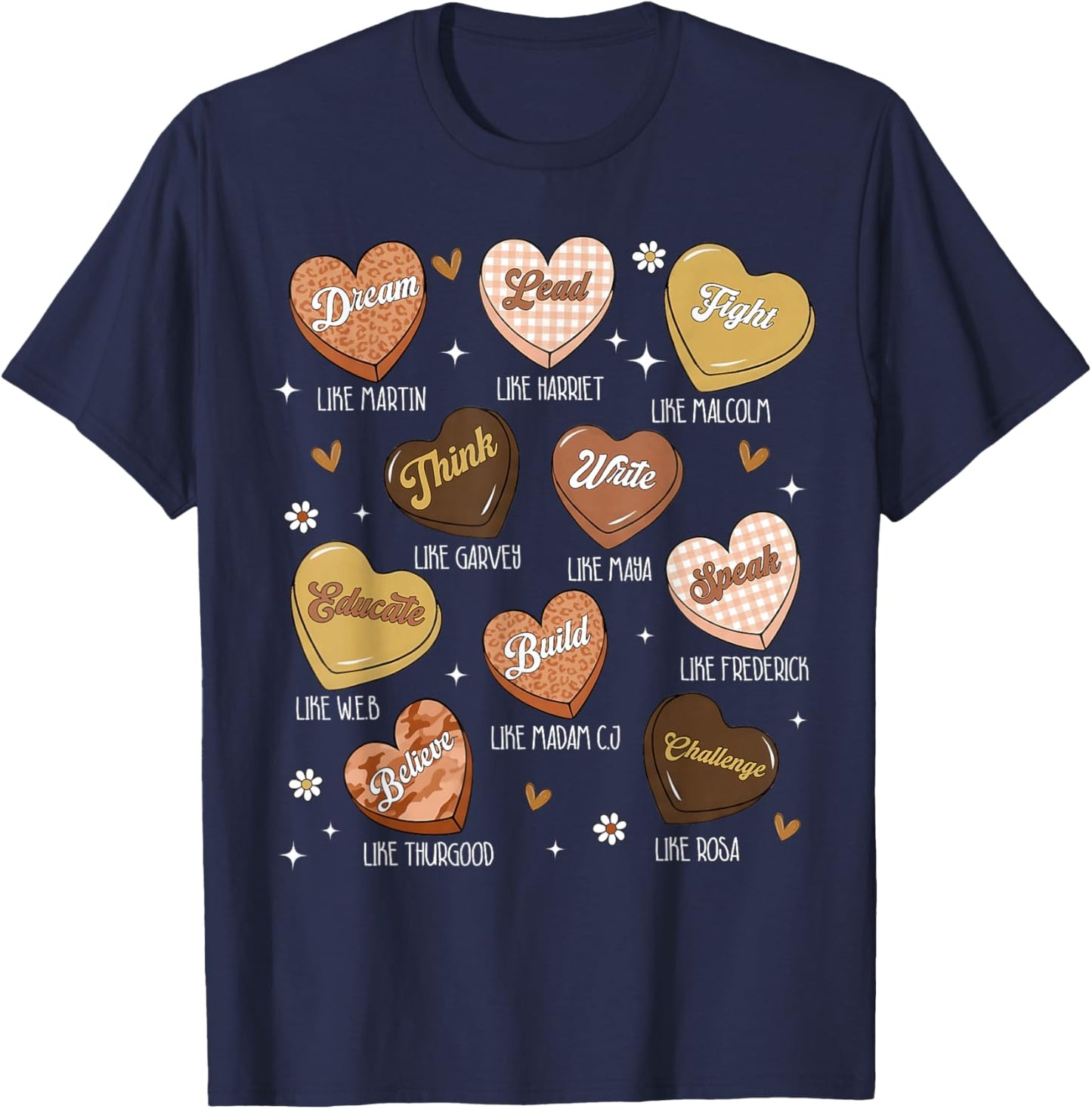 Black History Month American African Leaders Men Women Kid T-Shirt - T-Shirt | Navy