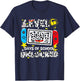 Level Unlocked Game Controller 101 Days School 100 Days T-Shirt - T-Shirt | Navy