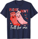 Please Don't Fall for Me Nurse Valentines Red Socks Women T-Shirt - T-Shirt | Navy