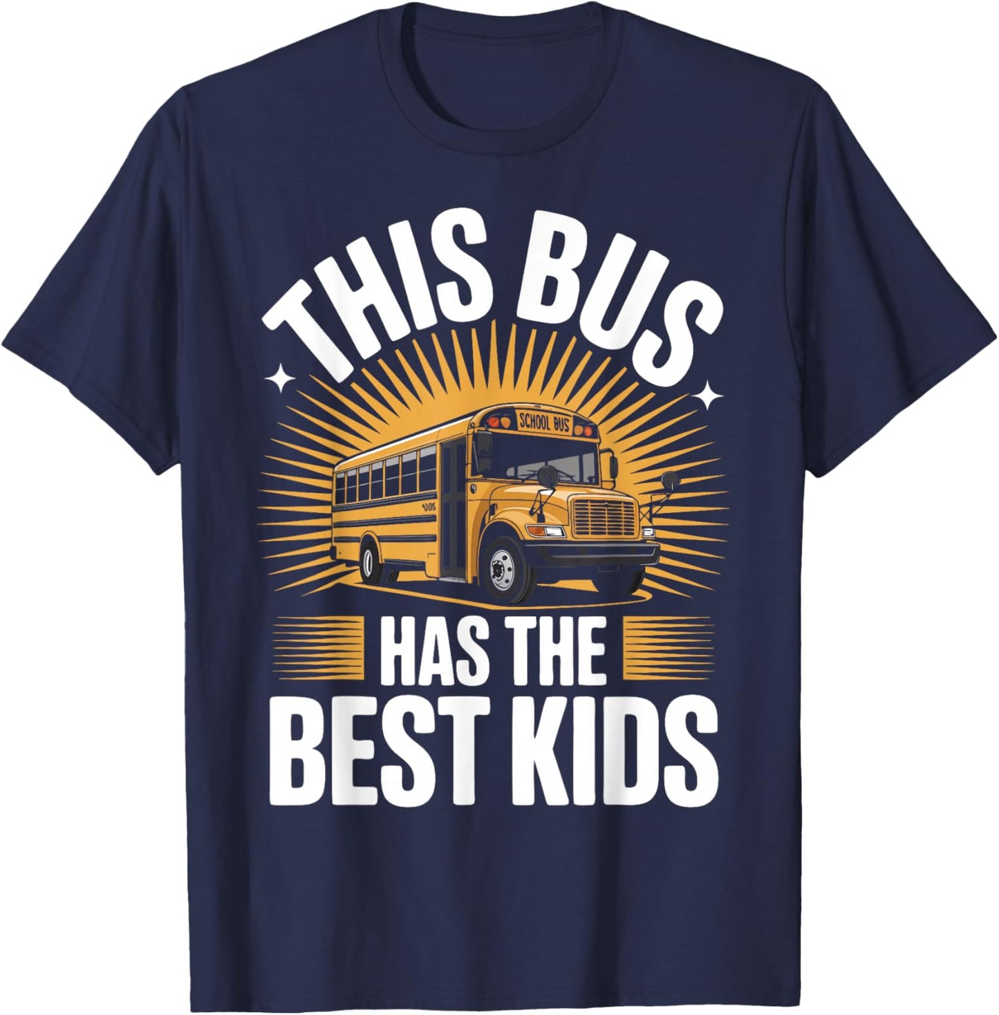 School Bus Driver Best Kids Yellow Bus T-Shirt - T-Shirt | Navy