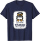 I Gave Birth 18 Years Ago Messy Bun 18th Birthday T-Shirt - T-Shirt | Navy