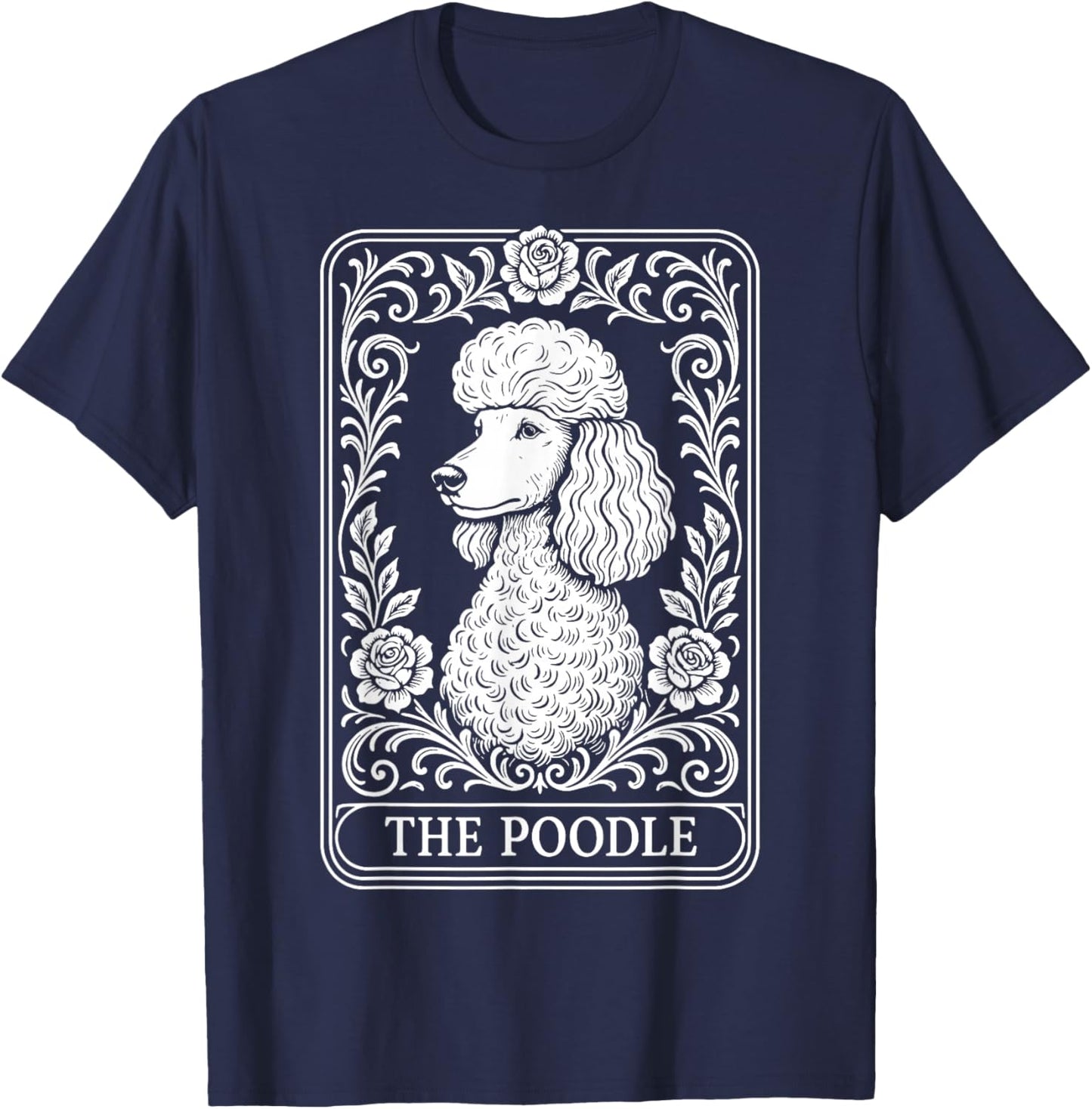 The Poodle Tarot Card T-Shirt - T-Shirt | Navy